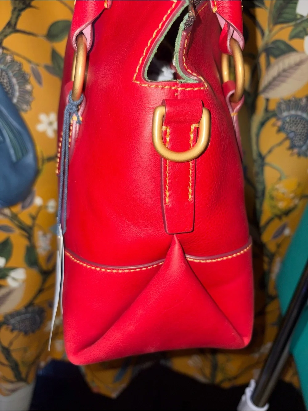 New Dooney and Bourke Satchel 30 Red Florentine